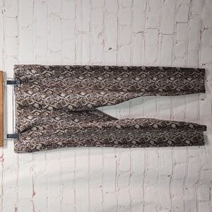 Suave Brown Snakeskin Print Revolutionary Tummy Control Leggings Womens Size L